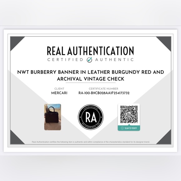 💕HP 💕SOLD ON ANOTHER PLATFORM NWT Burberry Mahogany Red Leather/Vintage Check - Picture 13 of 13